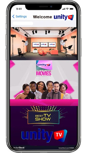 Android application Unity TV GH screenshort