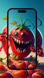 Mr Hungry Tomato Wallpaper 4k