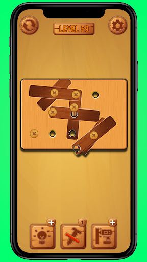 Android application Wood Screw Tangle Nuts & Bolts screenshort