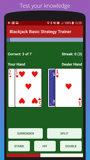 Blackjack Basic Strategy Screen 2