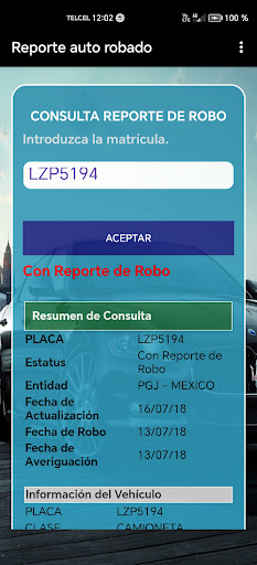Autos robados REPUVE Screen 2