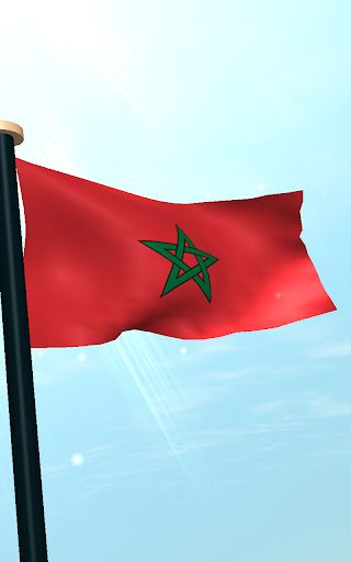 Morocco Flag 3D Free Wallpaper