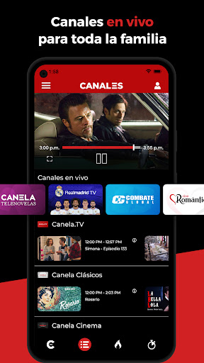 Canela TV for Android TV screen 1