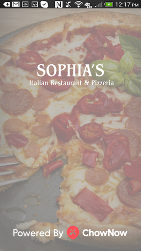 Android application Sophia's Italian Restaurant screenshort