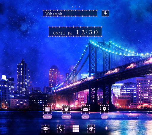 Android application Cool Theme-Manhattan Bridge- screenshort
