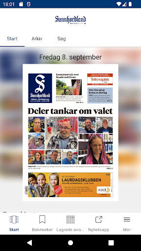 Android application Sunnhordland eAvis screenshort