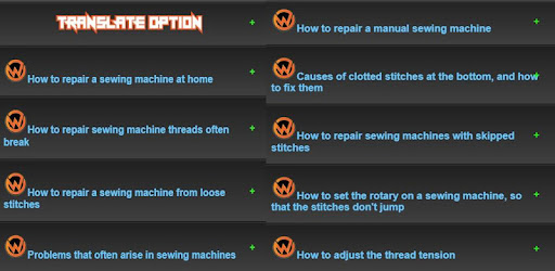 Learn sewing machine repair