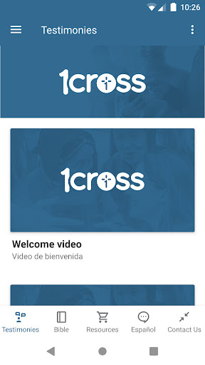 Android application 1Cross screenshort