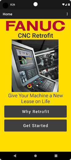 Android application CNC Retrofit screenshort