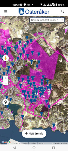 Android application Österåkers kommun Felanmälan screenshort
