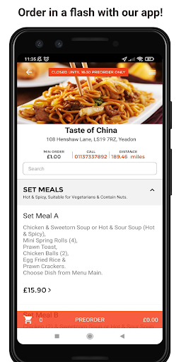 Android application Taste of China screenshort
