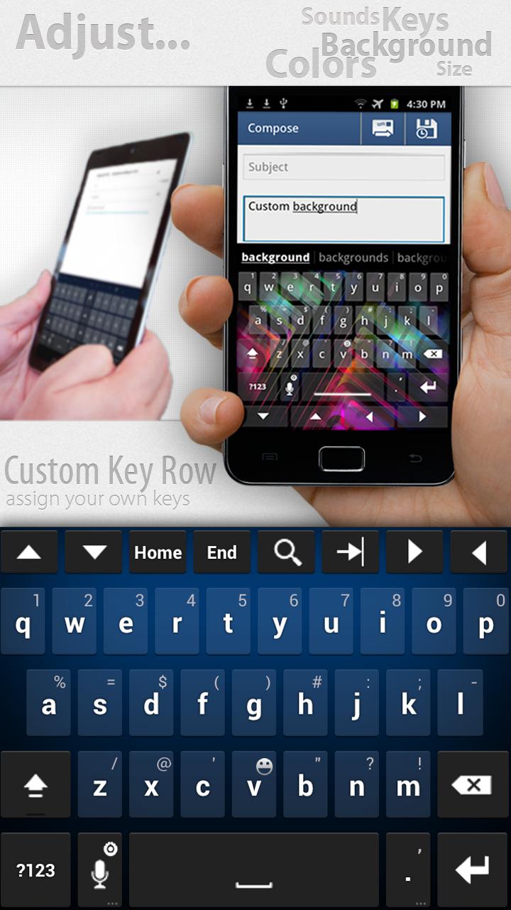 Android application Thumb Keyboard screenshort