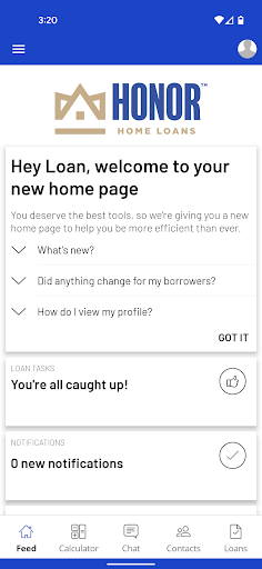 Android application Honor Home Loans screenshort