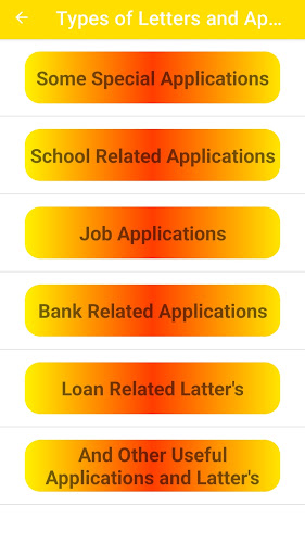 Android application English Letter & Applications screenshort