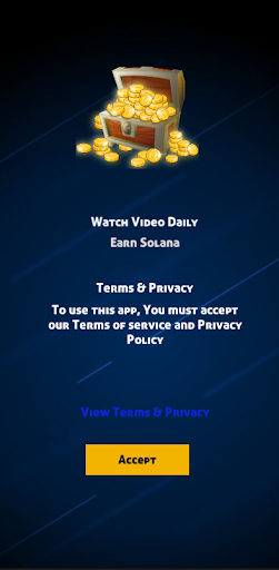 Android application Watch Video Daily Earn Solana screenshort