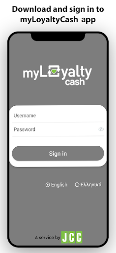 Android application myLoyaltyCash-a service by JCC screenshort