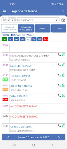 Bilog Gestión Odontológica Screen 2