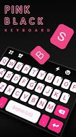 screenshot of Pink Black Chat Keyboard Theme