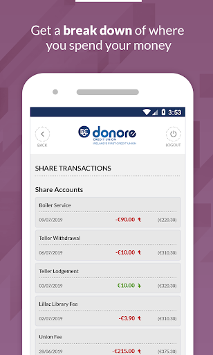 Donore Credit Union Screen 3