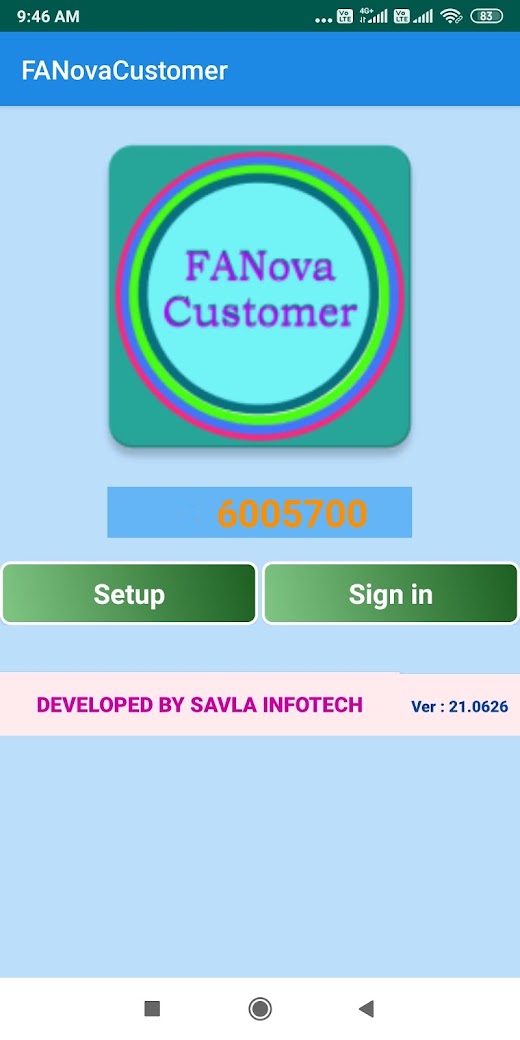 Android application FANovaCustomer screenshot