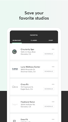 Screenshot of Mindbody: Fitness & Wellness