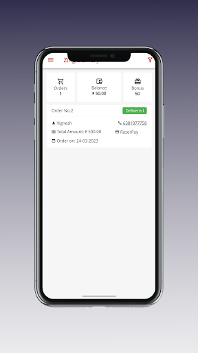 Zing Delivery Screen 2