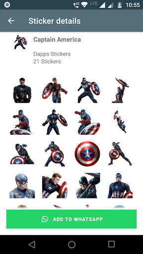 Android application Stickers for chatting - WA screenshort