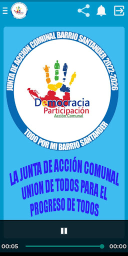 Android application Junta Comunal Barrio Santander screenshort