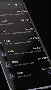 Dark Mode SMS Messenger Theme 2