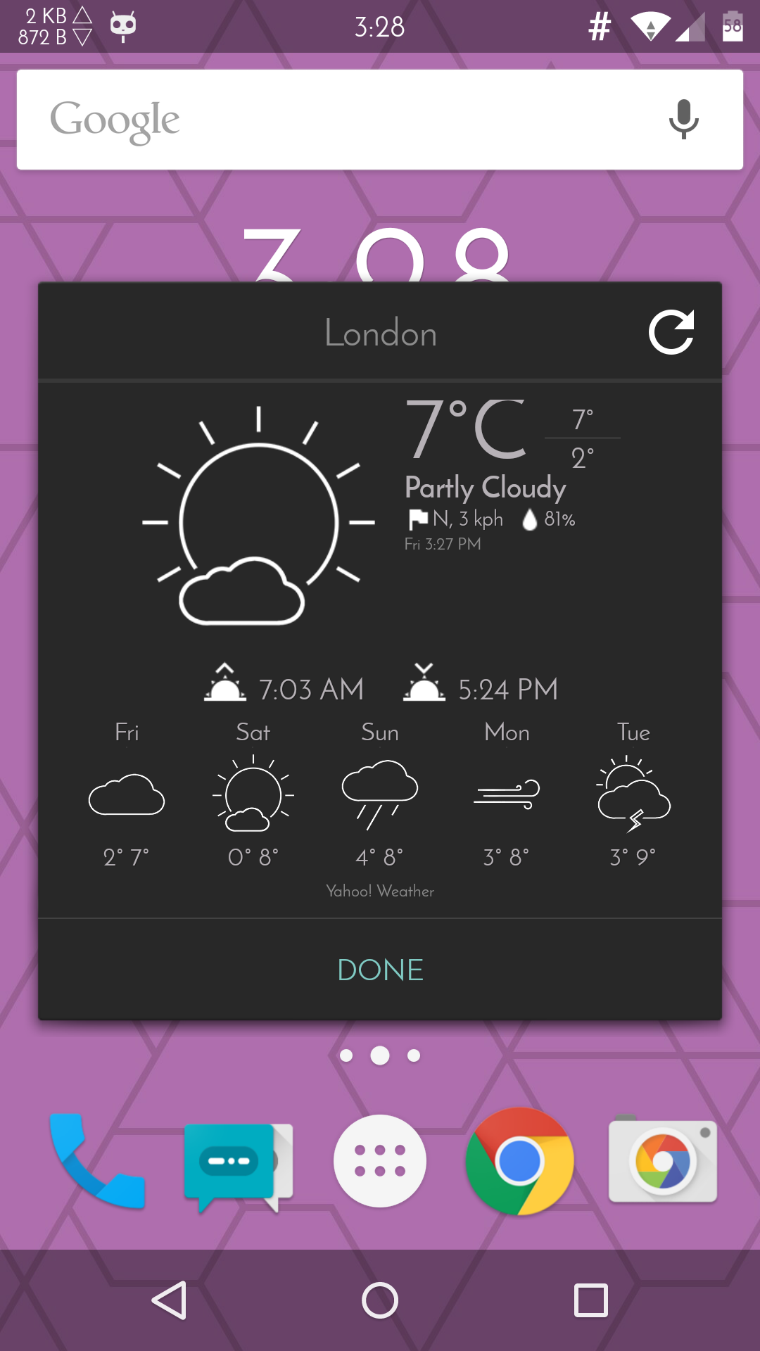 Android application Chronus: Sheern Weather Icons screenshort