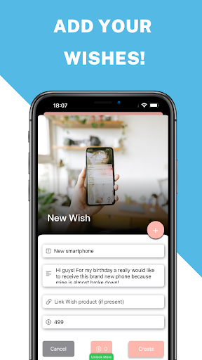Wishlist - Share your Wishes Screen 2