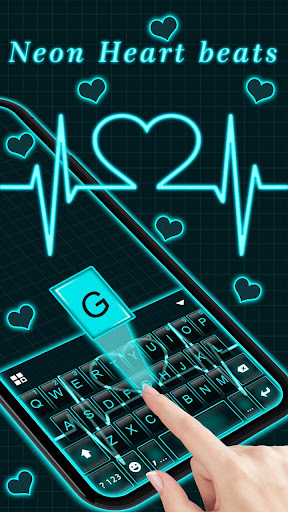 Neon Heart Love Theme Screen 3