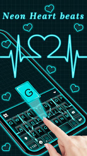 Neon Heart Love Theme android2mod screenshots 3