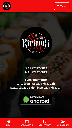 Android application Kirinus sushi screenshort