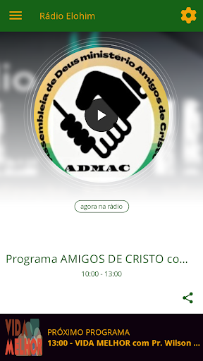 Android application Rádio Elohim screenshort