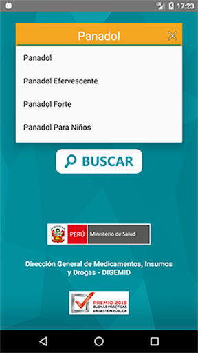Android application AhorroMED screenshort