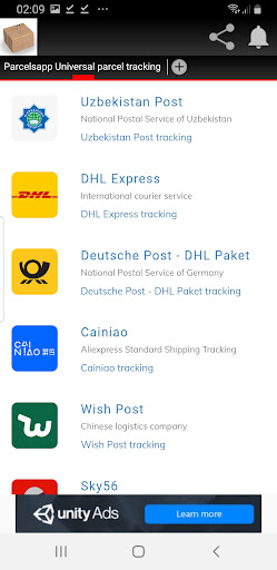 Universal Parcel Tracking Screen 2