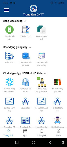 Android application VinhUni screenshort