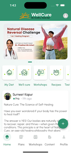 Wellcure - Natural Healing App Screenshot 2 - AppWisp.com