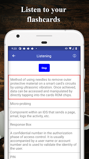 Screenshot of MCSE Flashcards