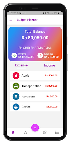 Budget Tracker Screen 3