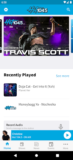 Android application Hot 104.5 Knoxville screenshort