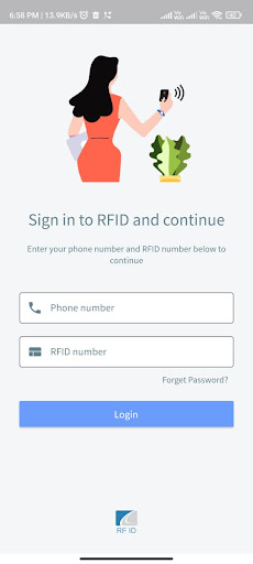 Android application RFID screenshort