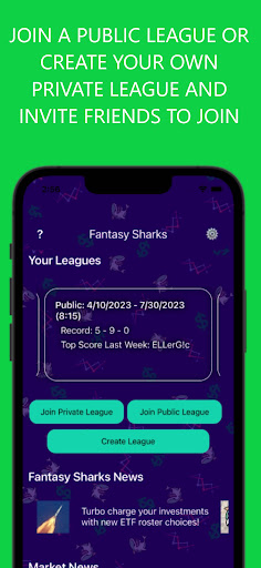 Android application Fantasy Sharks screenshort