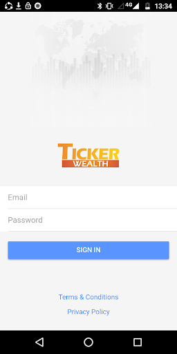 Android application Ticker Wealth Advisor screenshort