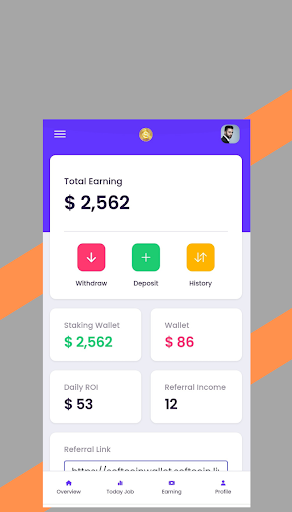 Android application softcoin wallet screenshort