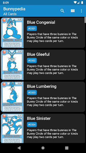 Android application Bunnypedia screenshort