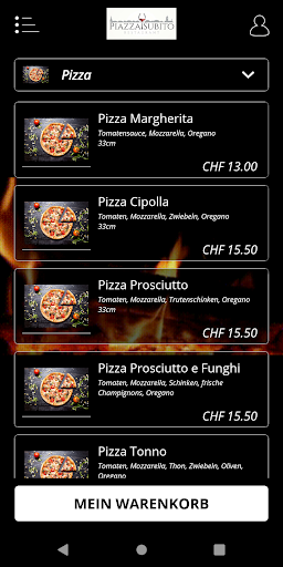 Android application Piazza Subito Restaurant screenshort
