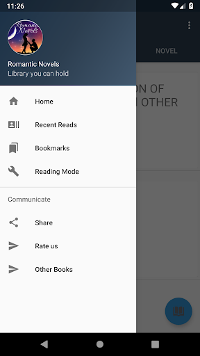 Android application English romantic novels - Read screenshort