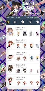 Screenshot 17 Pegatinas Gacha Life para WA android